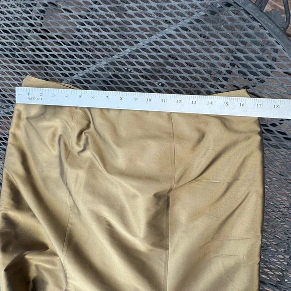 Worth 100% Bronze Silk Floor Length Skirt - Picture 7 of 7